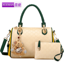 Sherman 2016 New Three piece Women's Bag Fashion Embossed Women's Beauty Bag Handbag Women's shoulde