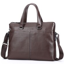 Playboy PLAYBOY Cowhide One Shoulder Crossbody Bag Men's Casual Business Briefcase PBG7101-4C Brown